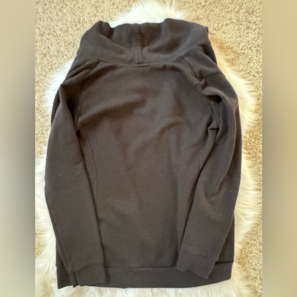 AllSaints size M Dahlia Drape Black Open Front Cardigan - Picture 5 of 10